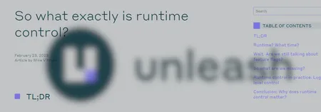 So what exactly is runtime control? preview