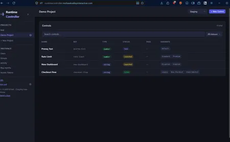 Runtime Controller preview
